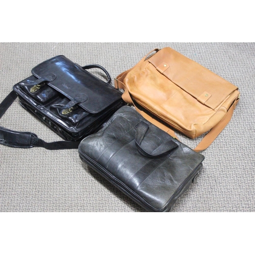 360 - 3 leather briefcases/ bags.