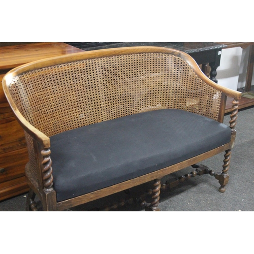 500 - A stunning antique Berger Cane sofa. Measuring approx 48inches wide.