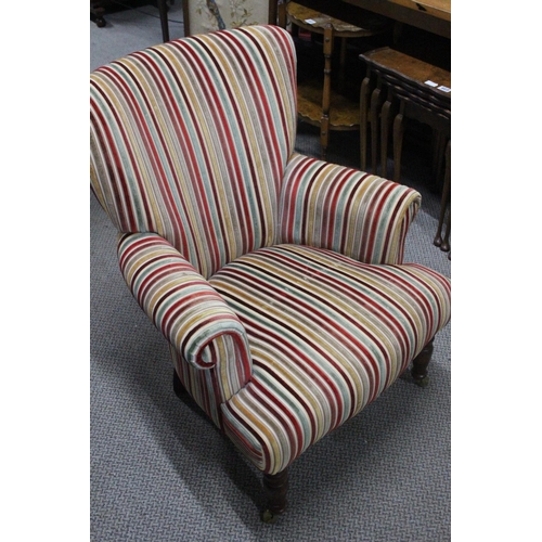 500B - A small ladies upholstered armchair.