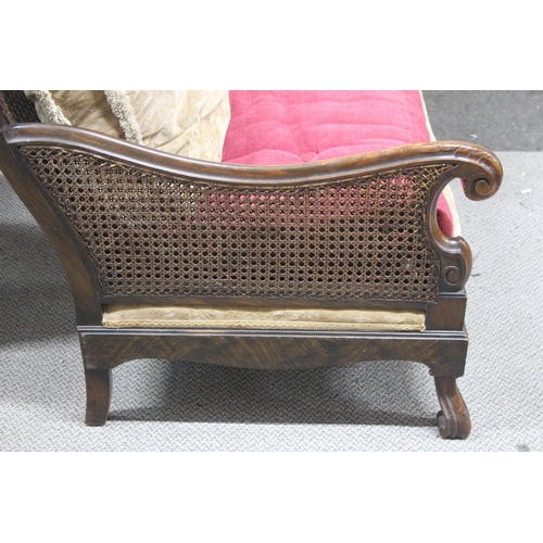 501 - A stunning antique Berger Cane sofa. Measuring approx 55inches wide.