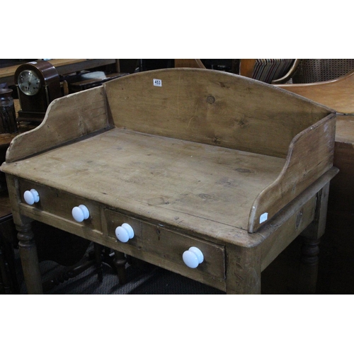 453 - An antique Irish pine washstand, in need of some restoration. Measuring approx 22x41inches.