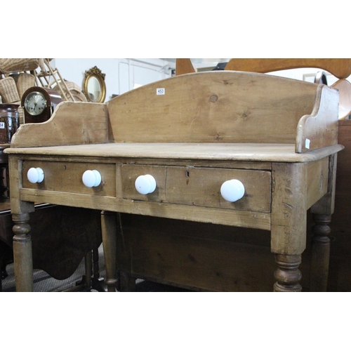 453 - An antique Irish pine washstand, in need of some restoration. Measuring approx 22x41inches.