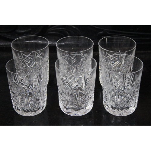 514 - A set of six Waterford Crystal glasses (a/f).