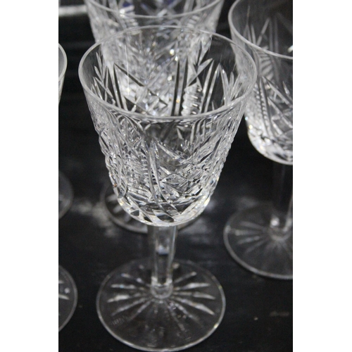 519 - A set of Seven Waterford Crystal wine glasses (a/f).