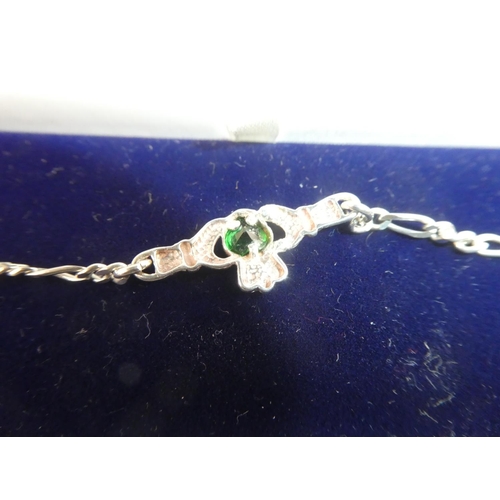 112 - A Sterling Silver 'Cladagh' bracelet.