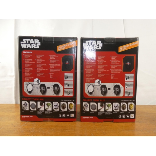 138 - 2 boxed Disney Star Wars Kylo Ren 3D deco lights.