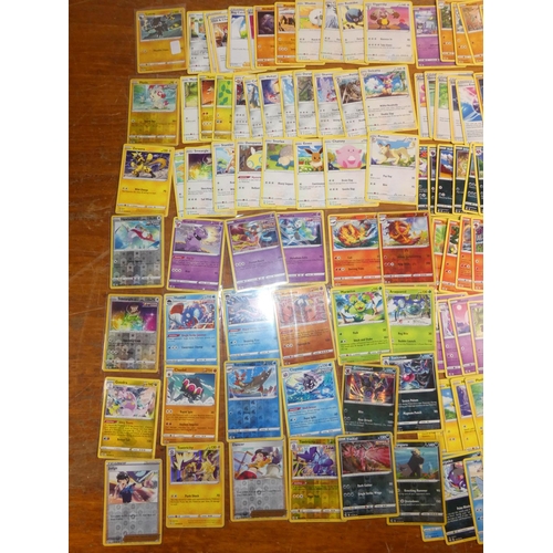 86 - A large collection of 160 Pokemon Fusion Strike cards, some in original sleeves.