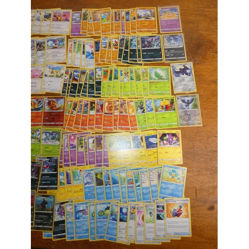 86 - A large collection of 160 Pokemon Fusion Strike cards, some in original sleeves.