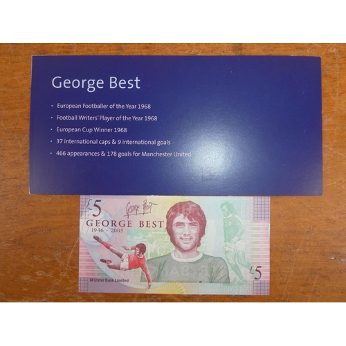 238 - An Ulster Bank George Best £5 note in original folder/ wallet.