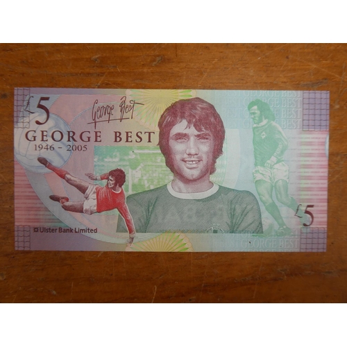 239 - An Ulster Bank George Best £5 note in original folder/ wallet.