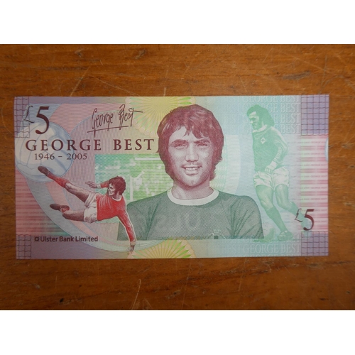 240 - An Ulster Bank George Best £5 note in original folder/ wallet.