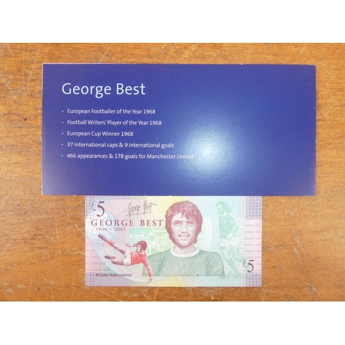 240 - An Ulster Bank George Best £5 note in original folder/ wallet.