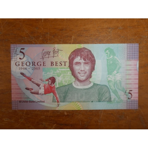 241 - An Ulster Bank George Best £5 note in original folder/ wallet.