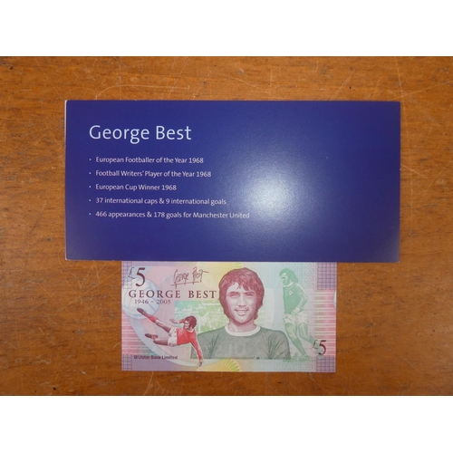 241 - An Ulster Bank George Best £5 note in original folder/ wallet.