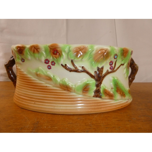 152 - An Royal Doulton mug, plates and vintage planter with tree design.