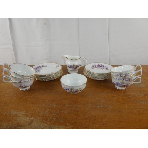 180 - A vintage Glendale bone china tea set.