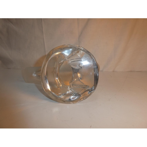 159 - A stunning Lalique Crystal frosted and clear glass 'standing duck' figure. Signed Lalique France on ... 