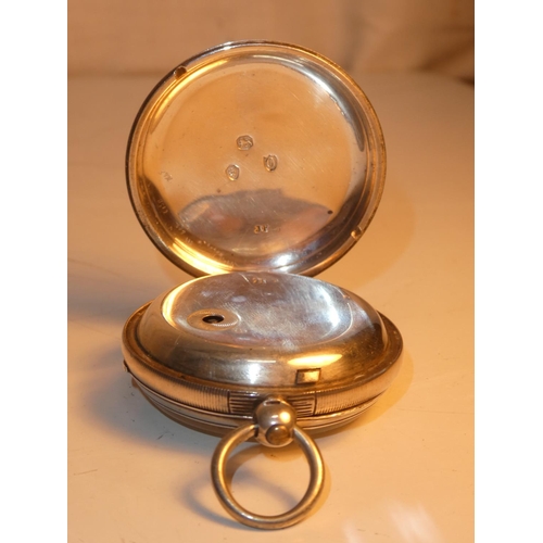 171 - An antique Sterling Silver pocket watch produced by San Charles Lurgan, fully hallmarked for London.