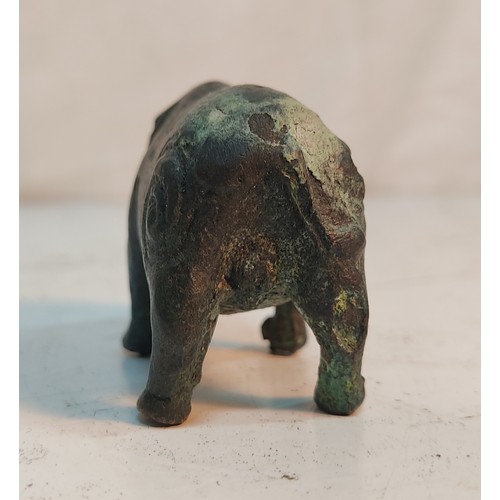 94 - An antique Chinese Oriental bronze warthog / pig.