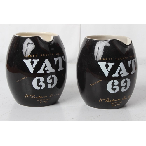 Two vintage Wade Regency 'VAT 69' scotch whisky jugs.