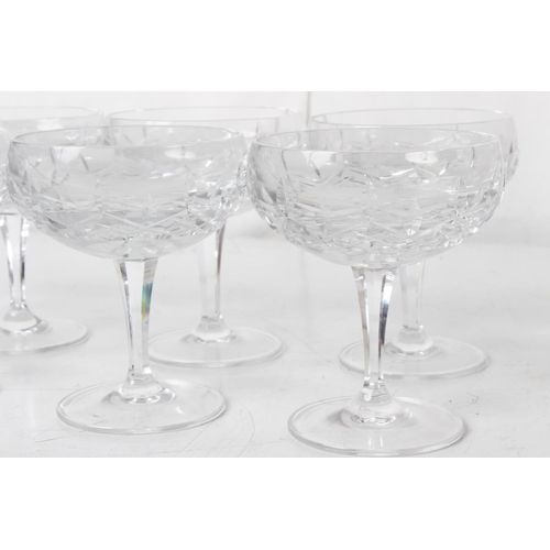 221 - A stunning set of eight Innisfree Irish Crystal footed dessert bowls.