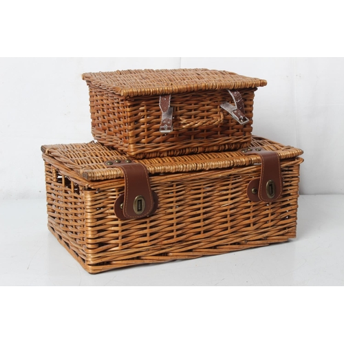 274 - Two wicker picnic baskets.