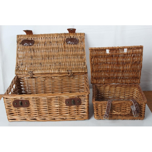 274 - Two wicker picnic baskets.