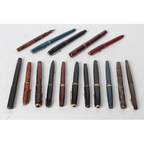 341 - A large lot of collectors pens to include Conway Stewart, The Burnham, Swan, Parker, Sheaffer and lo... 