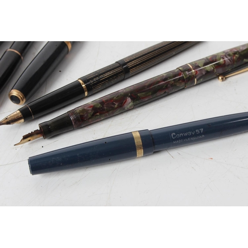 341 - A large lot of collectors pens to include Conway Stewart, The Burnham, Swan, Parker, Sheaffer and lo... 