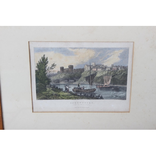 348 - A set of six framed English scenes to include Ludlow Castle, Pitchford Hall and more.