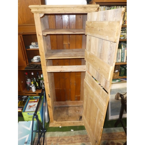 119 - An antique pine two door scullery cupboard, measuring 160cm x 62cm x 41cm.