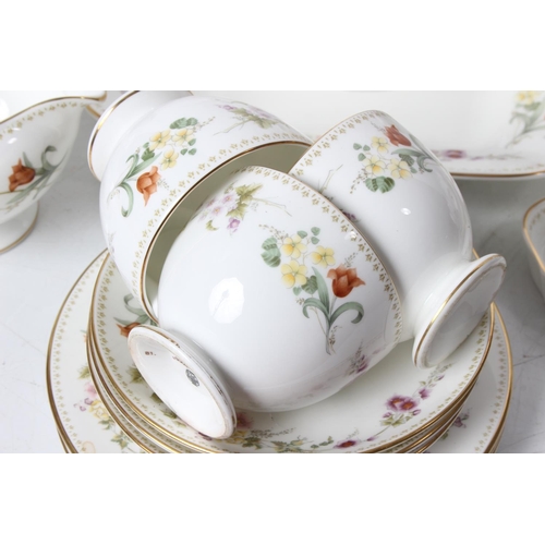 71 - A Wedgwood 'Mirabelle' bone china tea set including teapot, cake plate and lots more.