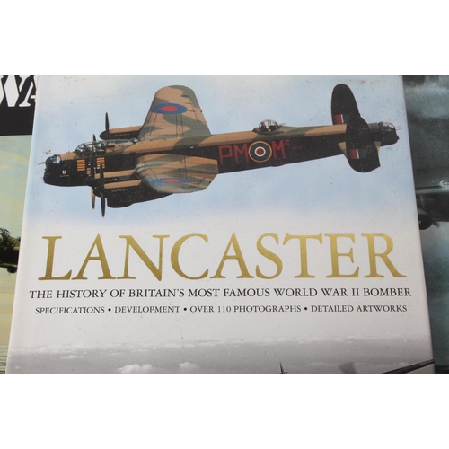 99 - A collection of hardback books all with dust jackets on the history of the Lancaster aircraft to inc... 