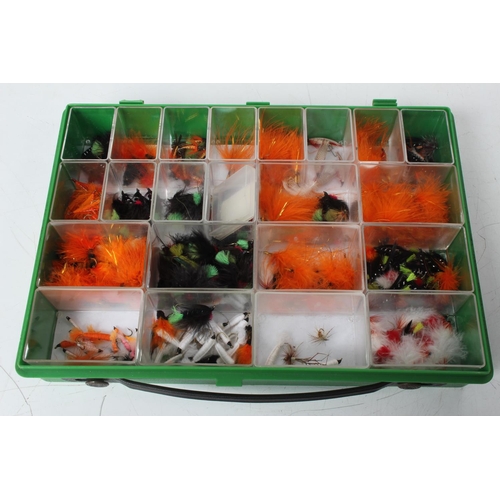 356 - A tray of assorted fishing flies.