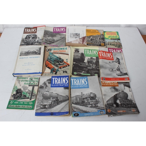 358 - A collection of vintage Trains Illustrated booklets - Railway Memories book by Rixon Bucknall and Do... 