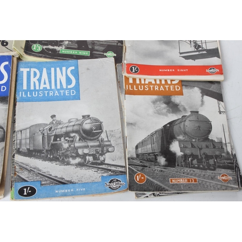 358 - A collection of vintage Trains Illustrated booklets - Railway Memories book by Rixon Bucknall and Do... 