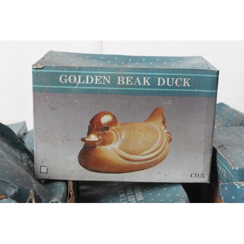 360 - A lot of boxed Golden Beak duck ornaments.