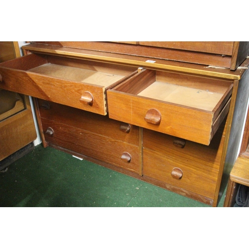 364 - A mid-century chest of eight drawers, measuring 17