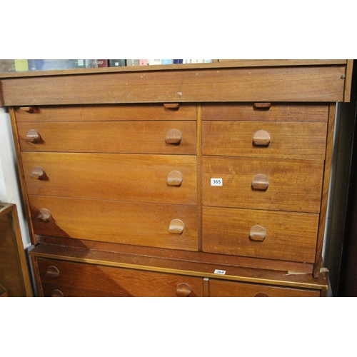 365 - A mid-century chest of eight drawers, 17