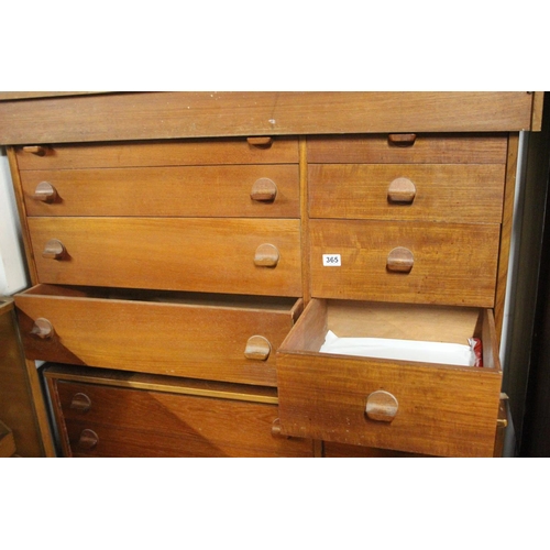 365 - A mid-century chest of eight drawers, 17