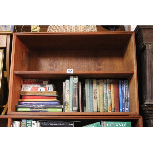 395 - A two shelf bookcase.