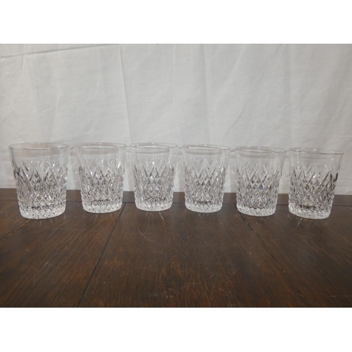 129 - A set of six cased Tyrone Crystal Sperrins 10oz tumblers.