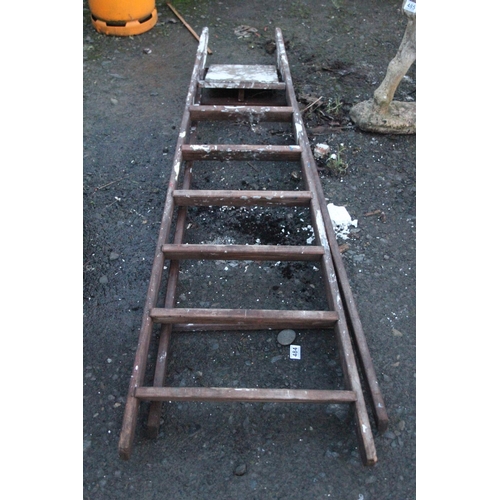 484 - A wooden step ladder.