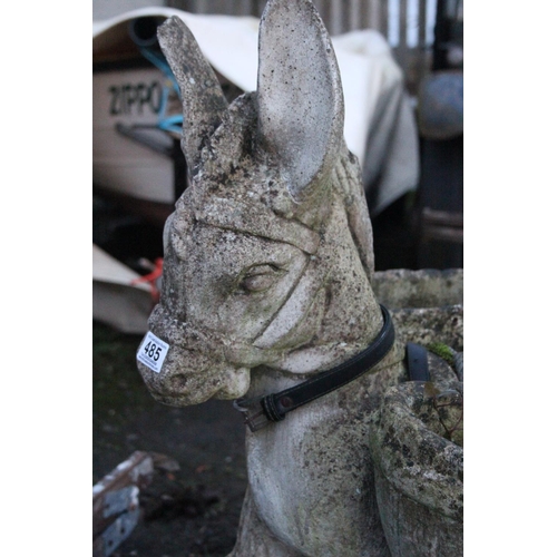 485 - A vintage garden donkey statue/planter.