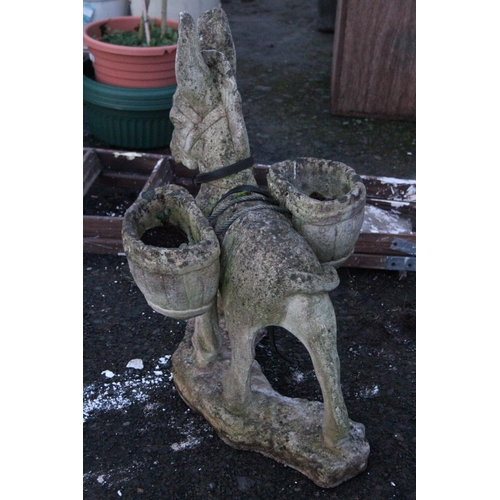 485 - A vintage garden donkey statue/planter.