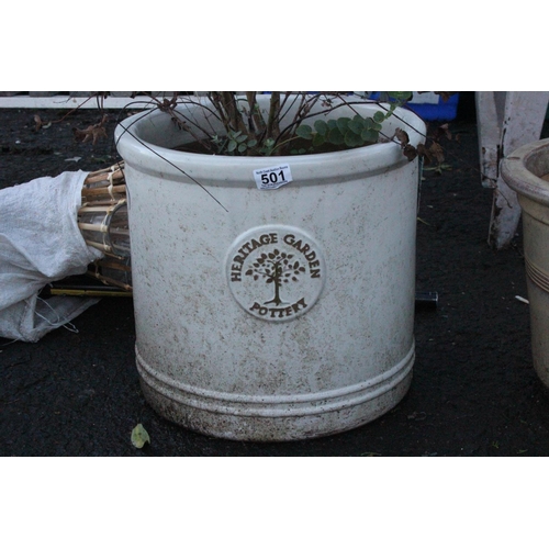 501 - A Heritage Garden Pottery plant pot, measuring 35cm.