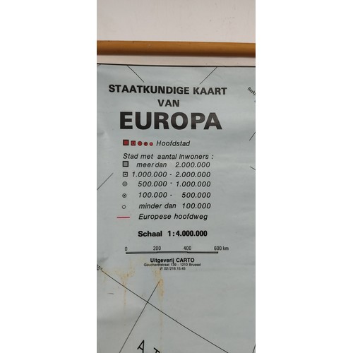 483 - A large vintage Europa map / chart.