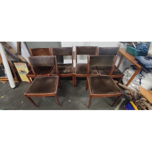 375 - A set of 6 Gplan chairs for restoration.