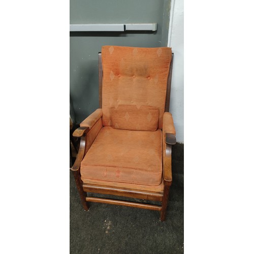 374 - A vintage fire side chair.