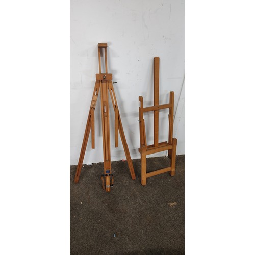 354 - A vintage Rowney easel and another.